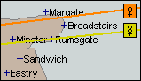 detail of astro geography map of a client offered a job in Broadstairs